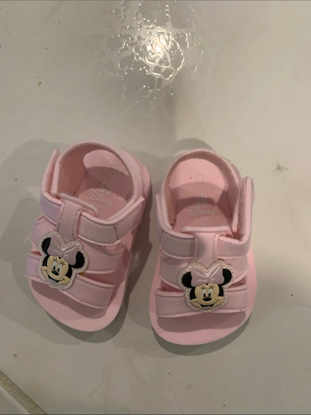 Disney Pink Minnie Mouse Baby Sandals